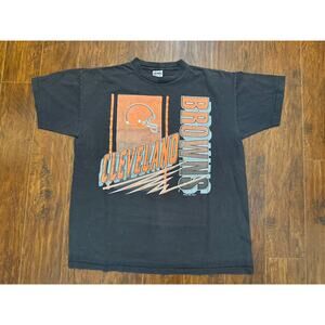 VTG Cleveland Browns T Shirt XL 90s USA 1994 SHOCKWAVE Style Signal Mega NFL